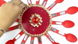 ساخت دکوری با قاشق یکبارمصرف