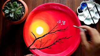 نقاشی روی بشقاب یکبارمصرف