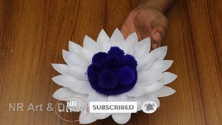 ساخت گل نیلوفر آبی با ظروف پلاستیکی