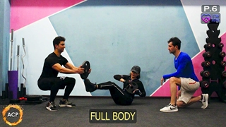 تمرین فول بادی در خانه با دمبل یا صفحه ( ورزش در منزل ) چالش شماره شش