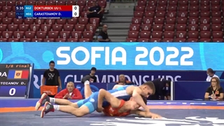 18 FS - 57 kg I DOKTURBEK UU (KGZ) v D CARASTOIANOV (MDA)