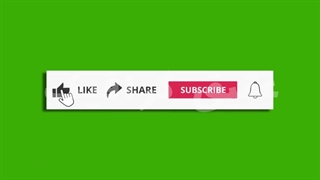 ویدیو فوتیج کروماکی دکمه اشتراک کانال یوتیوب