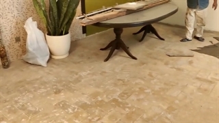 زیرسازی کفپوش پی وی سی مرحله به مرحله با گامان تزیین