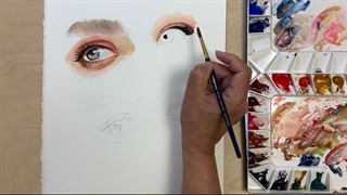 اموزش چشم با آبرنگ