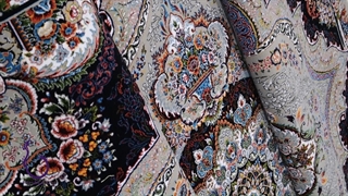 فرش 700 شانه ارزان قیمت - طرح جدید شهیاد رنگ فیلی با تراکم 2100