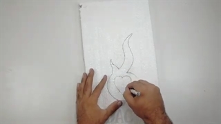 how to make Heart Shape design  from thermocol+ white cement & plastic of Paris