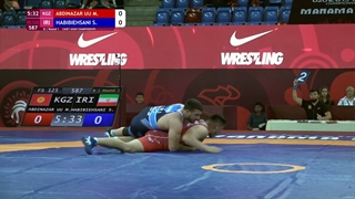 Round 1 FS - 125 kg M ABDINAZAR UU (KGZ) v S HABIBIEHSANI (IRI)