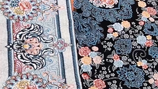 فرش 700 شانه ارزان قیمت - طرح ژیلا رنگ سرمه ای با تراکم 2100