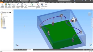 آموزش اتودسک اینونتور سیستم های مسیریابی شده مهار سیم - گرافیسم