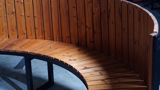 نیمکت چوبی گرد - نیمکت گرد لورن - ZWOOD