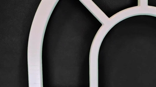 قاب آینه مدل آنجل با سند بلاست تماما سفید