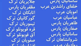 سلسله حکومتهای ایران _ تبار حکومتهای ایران _ قومیت سلسله حکومتهای ایران